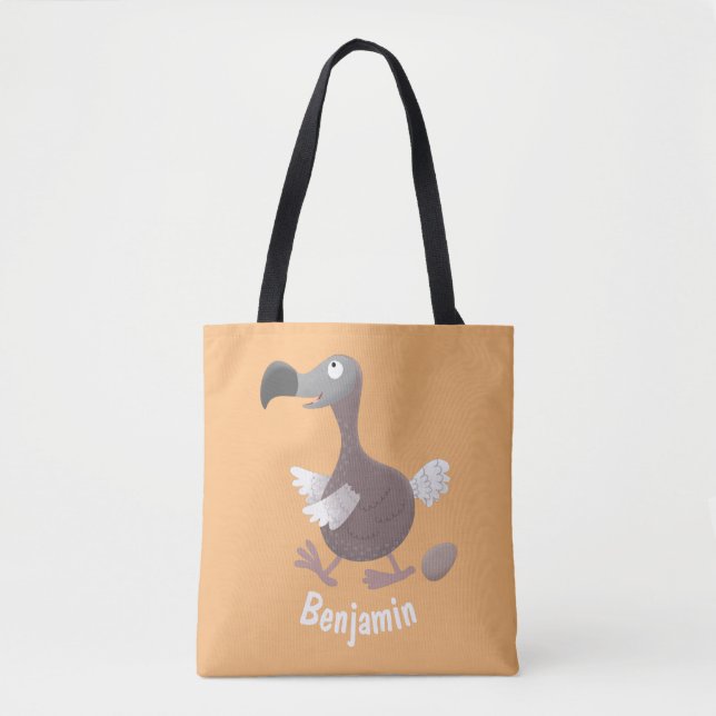 Bolso De Tela Ilustracion personalizado de pájaro dodo gracioso (Anverso)