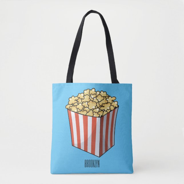 Bolso De Tela Ilustracion personalizado de palomitas (Anverso)