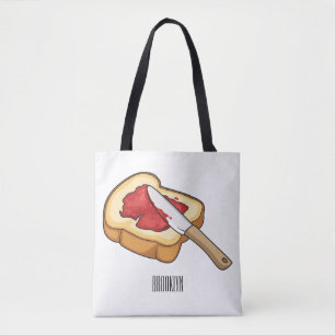 Bolso De Tela Ilustracion personalizado de pan y mermelada