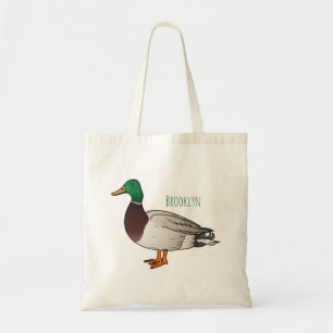 Bolso De Tela Ilustracion personalizado de pato mallard