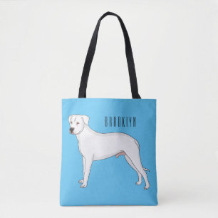 Bolso De Tela Ilustracion personalizado de perro argentino Dogo