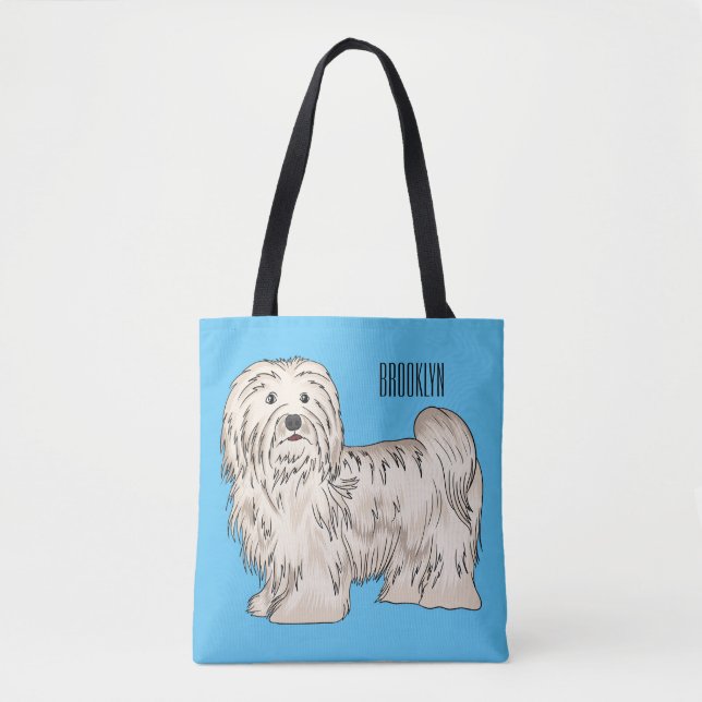 Bolso De Tela Ilustracion personalizado de perro de La Habana (Anverso)