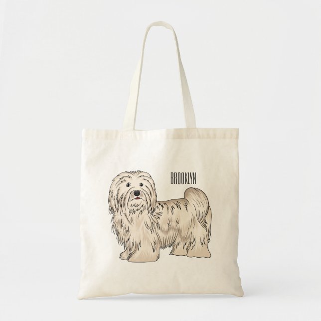 Bolso De Tela Ilustracion personalizado de perro de La Habana (Frente)