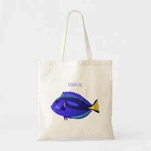 Bolso De Tela Ilustracion personalizado de pescado tang azul