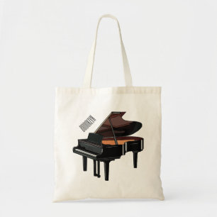 Bolso De Tela Ilustracion personalizado de piano