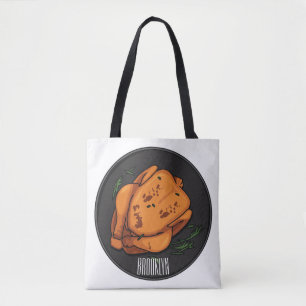 Bolso De Tela Ilustracion personalizado de pollo asado