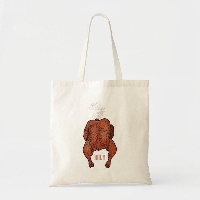 Bolso De Tela Ilustracion personalizado de pollo asado (Frente)