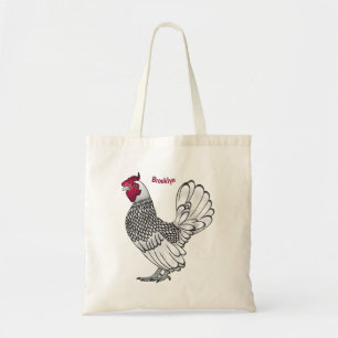 Bolso De Tela Ilustracion personalizado de pollo de Sebright
