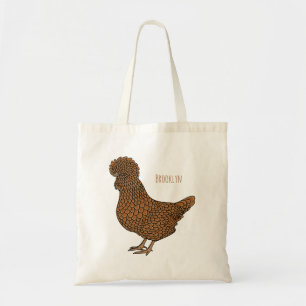 Bolso De Tela Ilustracion personalizado de pollo polaco Chamois