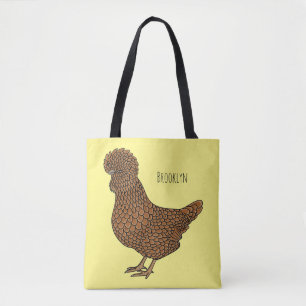 Bolso De Tela Ilustracion personalizado de pollo polaco Chamois