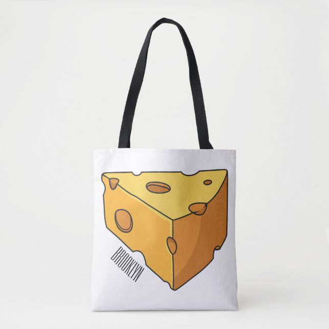 Bolso De Tela Ilustracion personalizado de queso (Anverso)