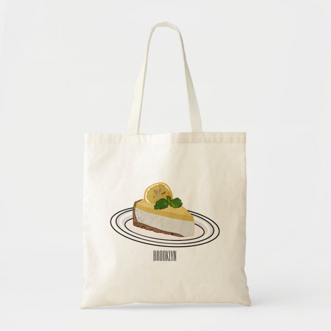 Bolso De Tela Ilustracion personalizado de queso de limón (Frente)