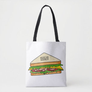 Bolso De Tela Ilustracion personalizado de sándwich