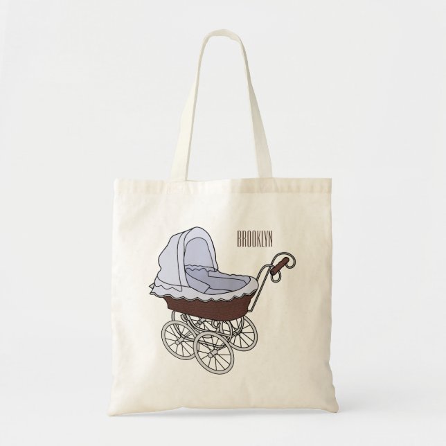 Bolso De Tela Ilustracion personalizado de Stroller (Frente)