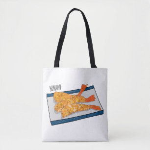 Bolso De Tela Ilustracion personalizado de tempura gambas