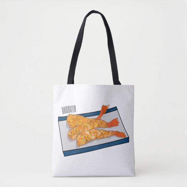 Bolso De Tela Ilustracion personalizado de tempura gambas (Anverso)