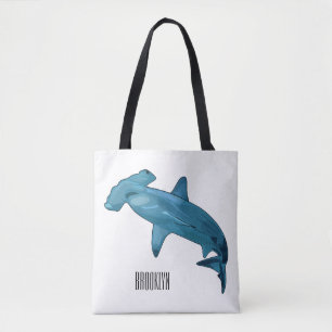 Bolso De Tela Ilustracion personalizado de tiburón martillo