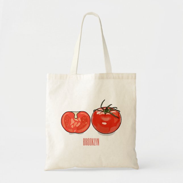 Bolso De Tela Ilustracion personalizado de tomate (Frente)