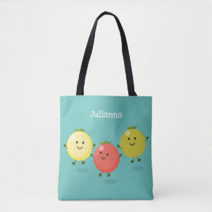 Bolso De Tela Ilustracion personalizado de tomates de cerezo