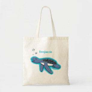 Bolso De Tela Ilustracion personalizado de tortuga marina de beb
