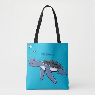 Bolso De Tela Ilustracion personalizado de tortuga marina de beb