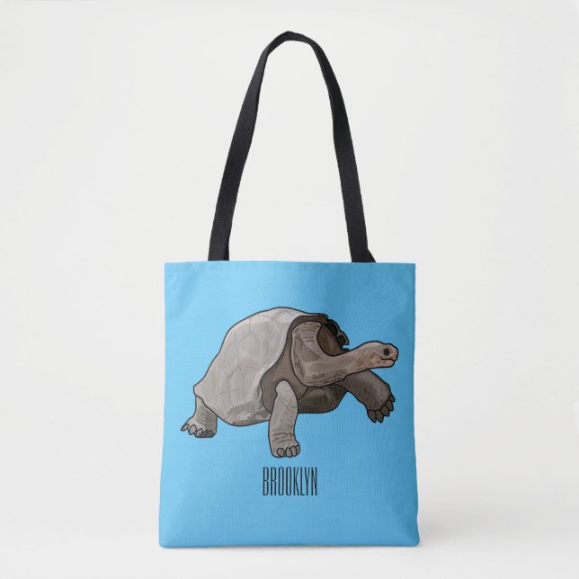 Bolso De Tela Ilustracion personalizado de tortugas de Galápagos (Anverso)