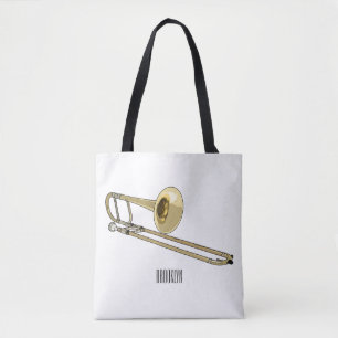 Bolso De Tela Ilustracion personalizado de Trombone