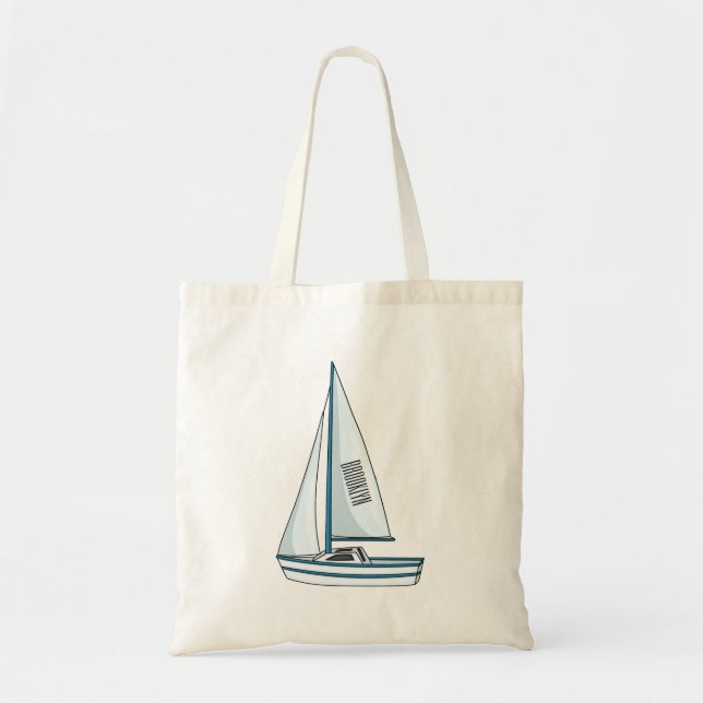 Bolso De Tela Ilustracion personalizado de velero (Frente)