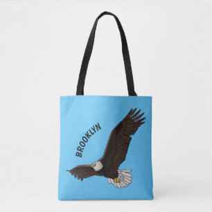 Bolso De Tela Ilustracion personalizado del águila calva