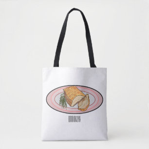 Bolso De Tela Ilustracion personalizado del vientre de cerdo asa