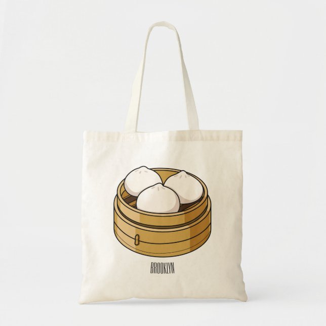 Bolso De Tela Ilustracion personalizado Dim sum (Frente)