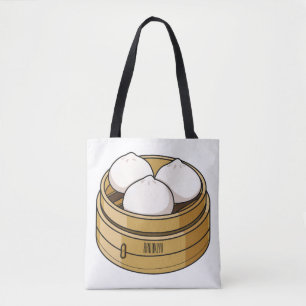 Bolso De Tela Ilustracion personalizado Dim sum
