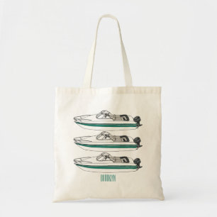 Bolso De Tela Ilustracion personalizado en motocicleta