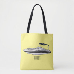 Bolso De Tela Ilustracion personalizado en motocicleta