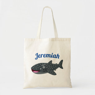 Bolso De Tela Ilustracion personalizado feliz de tiburón ballena