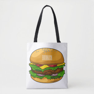 Bolso De Tela Ilustracion personalizado Hamburger