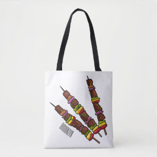 Bolso De Tela Ilustracion personalizado kebab o kabob