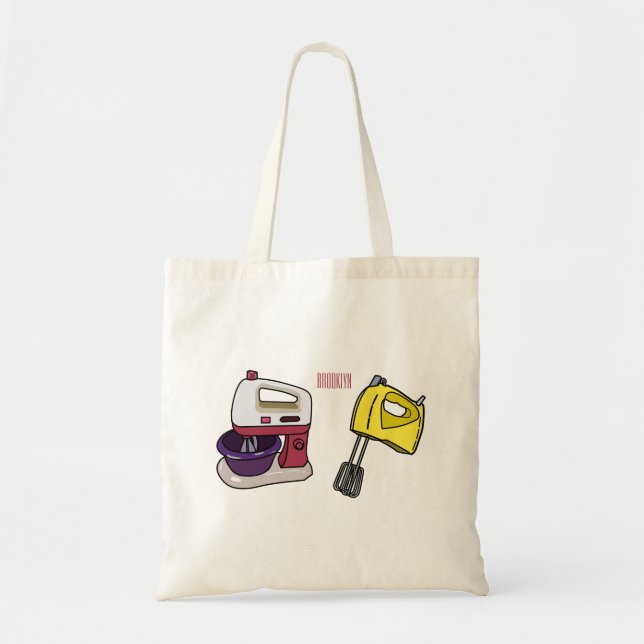 Bolso De Tela Ilustracion personalizado mezclador (Frente)