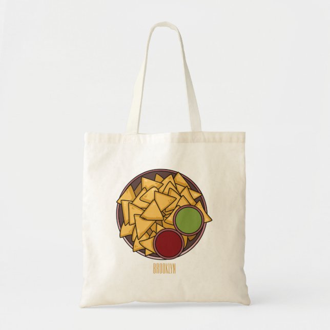 Bolso De Tela Ilustracion personalizado Nachos (Frente)