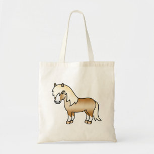 Bolso De Tela Ilustracion Personalizado Palomino Shetland Pony C