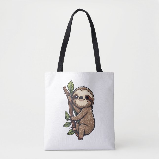 Bolso De Tela Ilustracion personalizado Sloth (Anverso)