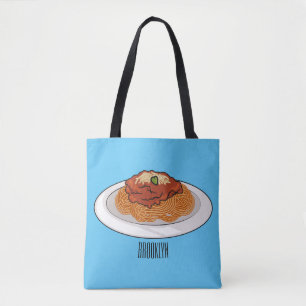 Bolso De Tela Ilustracion personalizado Spaghetti