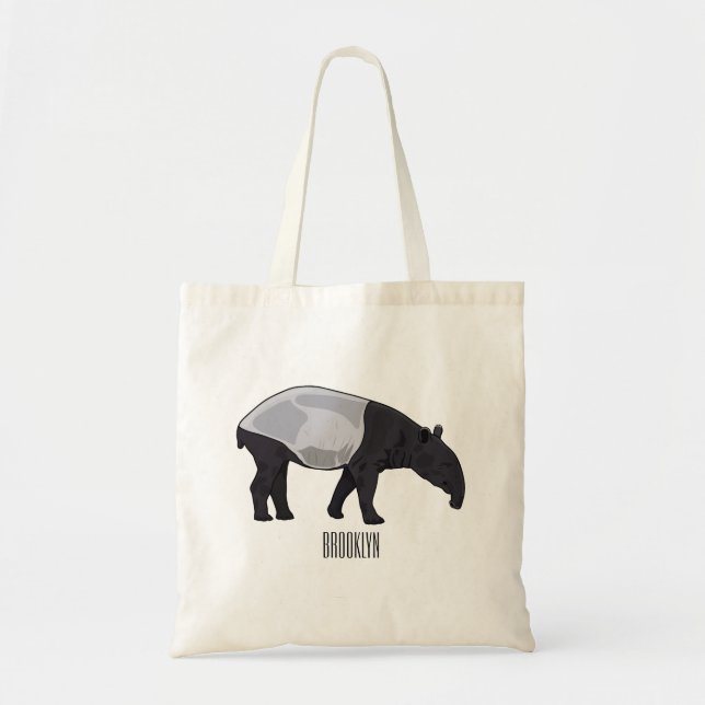 Bolso De Tela Ilustracion personalizado Tapir (Frente)