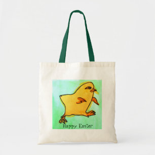 Bolso De Tela Ilustracion retro de pollo de Pascua