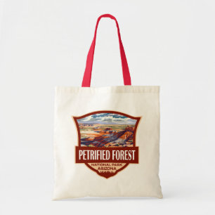 Bolso De Tela Ilustracion Retro del Parque Nacional de los Bosqu