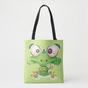 Bolso De Tela Ilustracion Super Cute Froggie