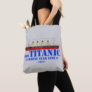 Bolso De Tela ILUSTRACION Titanic RMS - Línea Estrella Blanca 19