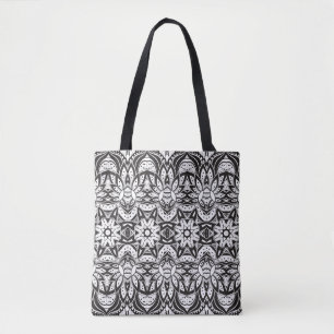Bolso De Tela Ilustracion tribal inspirado 2 del estilo