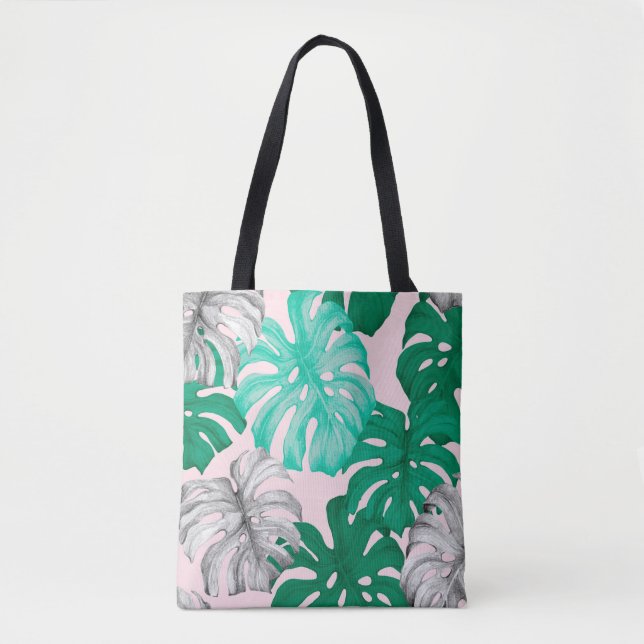 Bolso De Tela Ilustracion trópico dibujado a mano p (Anverso)
