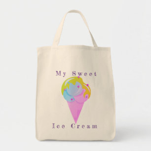 Bolso De Tela Ilustracion vectorial de helado